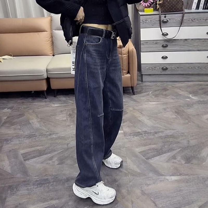 High-Rise Straight Leg Jeans Product Image