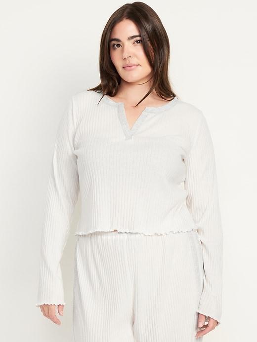 Ribbed Pajama Top Product Image