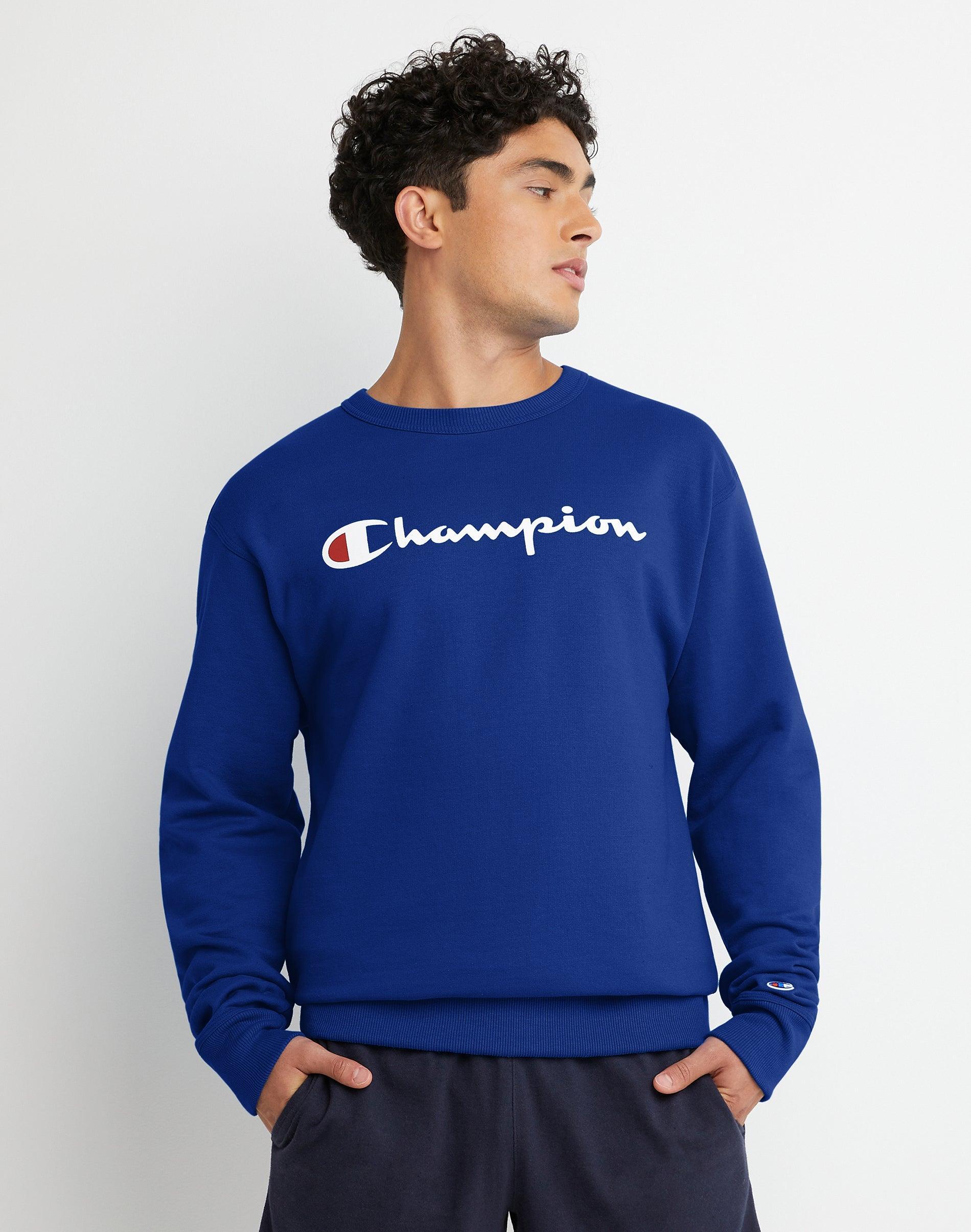 Champion Mens Powerblend Fleece Logo Sweatshirt Product Image