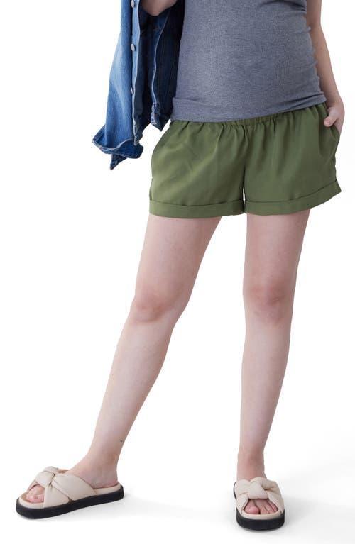 Ingrid & Isabel Elastic Waist Maternity Shorts Product Image