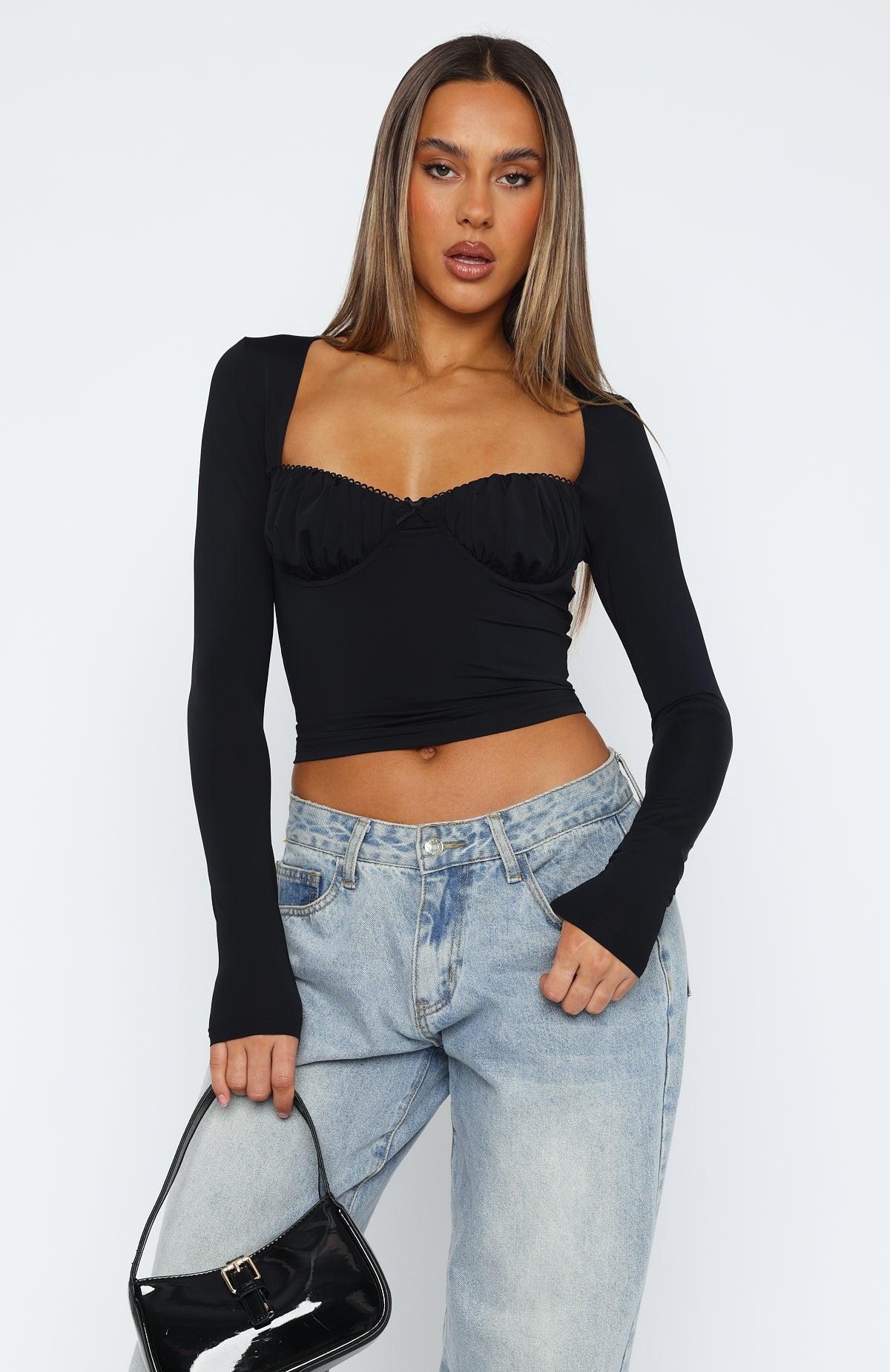 Take It Further Long Sleeve Top Black Product Image