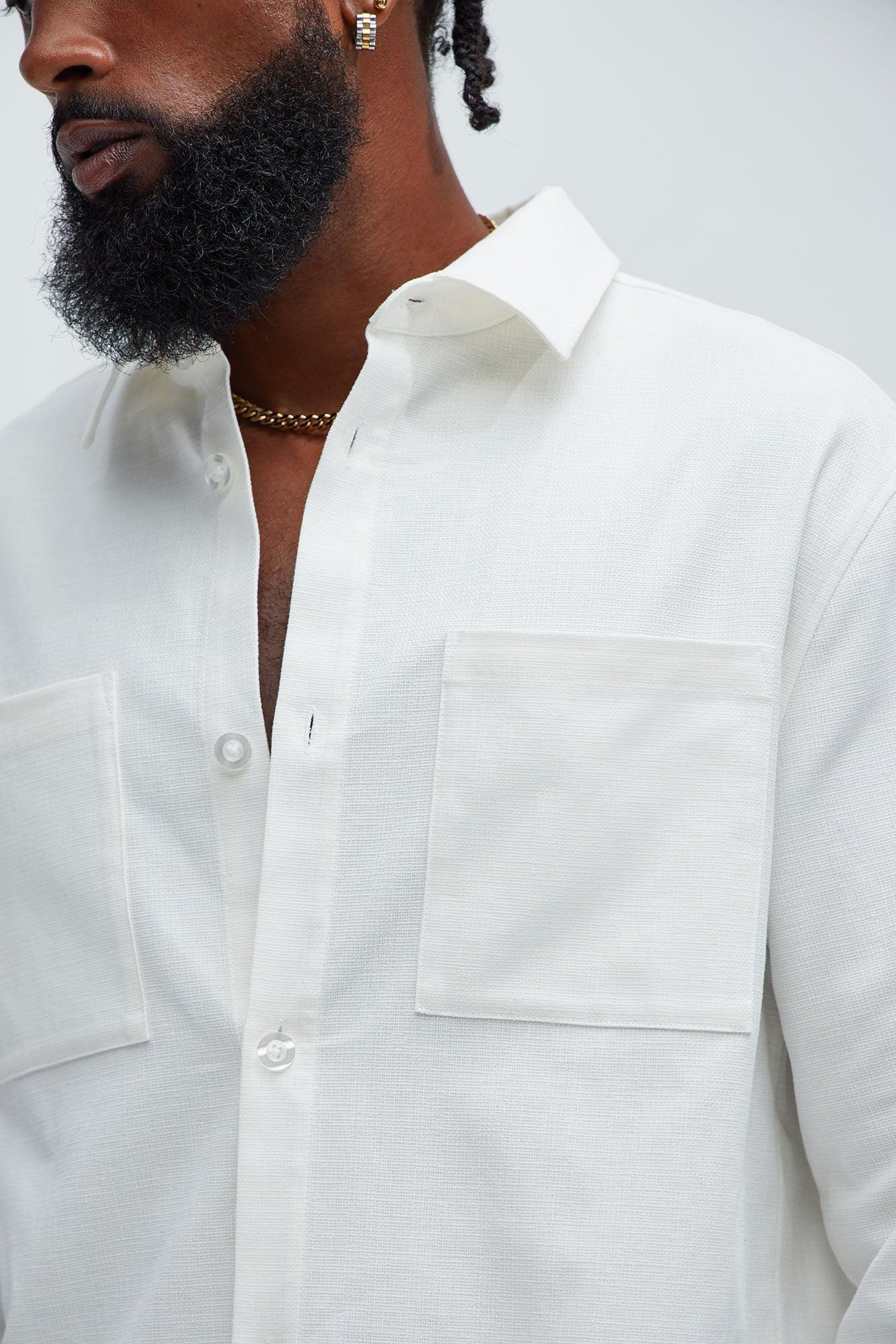 Eastman Pocket Button Up Shirt - Off White Product Image