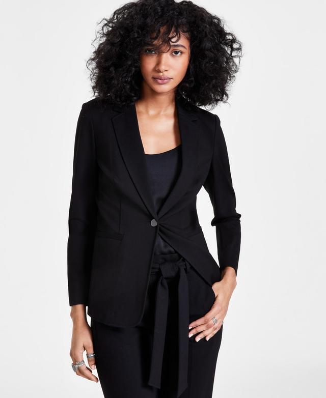 Bar Iii Womens Notch-Collar Single Button Blazer, Created for Macys Product Image