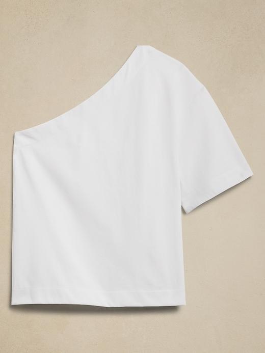 Heavy Cotton One-Shoulder T-Shirt Product Image