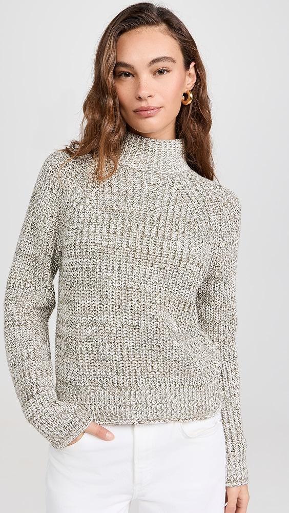 Madewell Vernon Marl Cotton Mock Neck Pullover | Shopbop Product Image