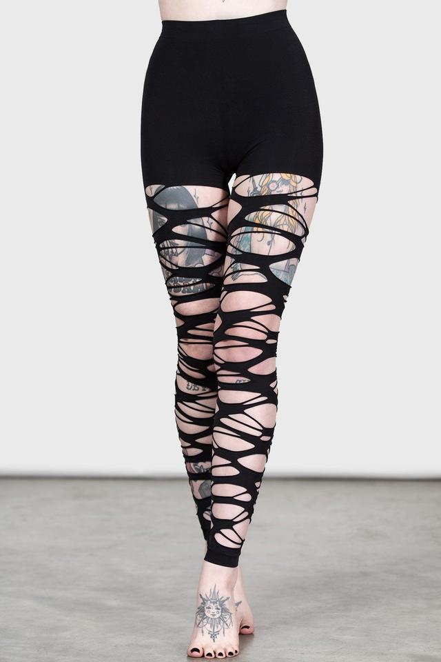 Carved Up Slashed Tights Female Product Image