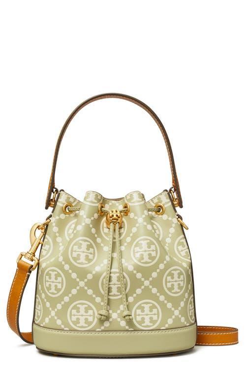 Womens T Monogram Embossed Leather Bucket Bag Product Image