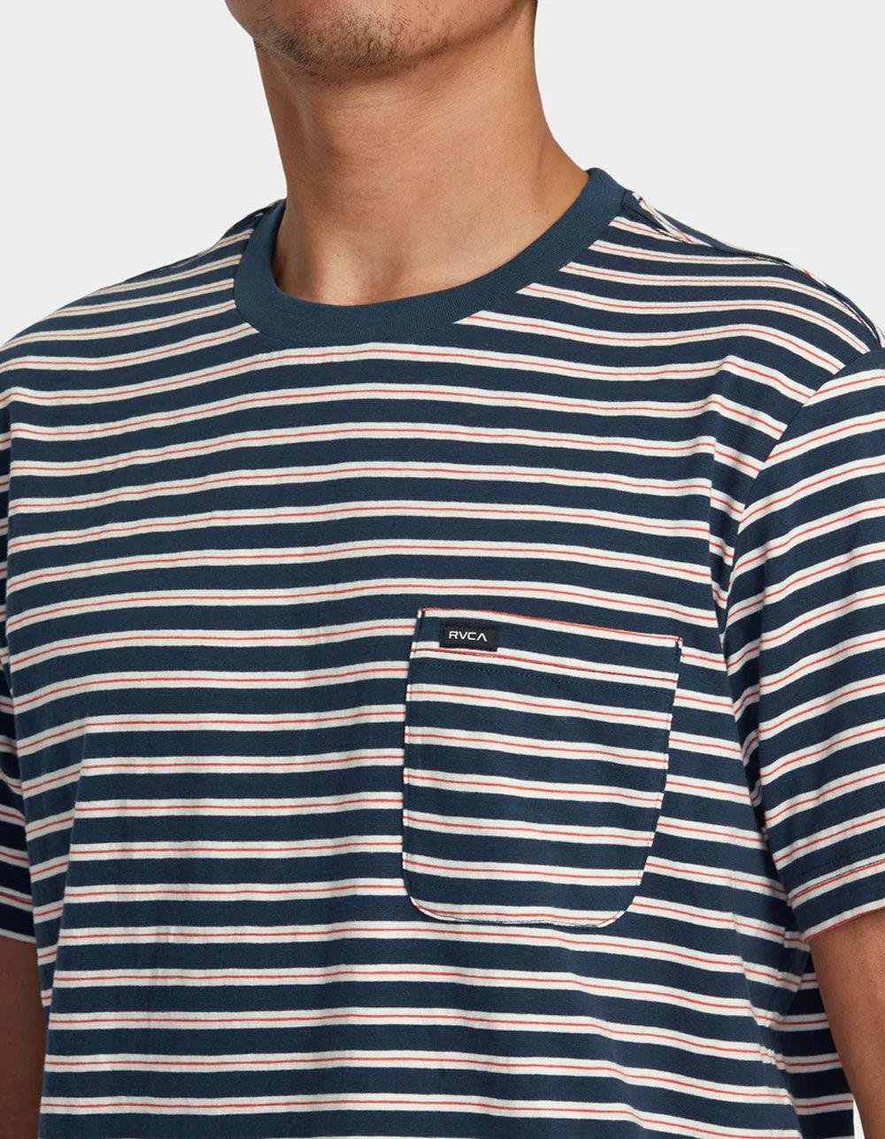 RVCA Magnolia Mens Stripe Pocket Tee Product Image