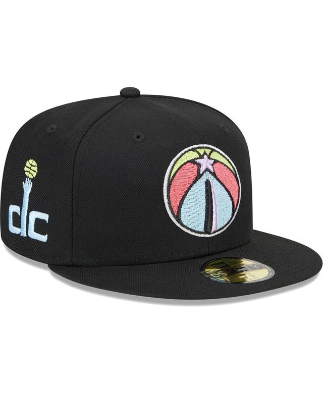 Mens New Era Black Washington Wizards Color Pack 59FIFTY Fitted Hat Product Image