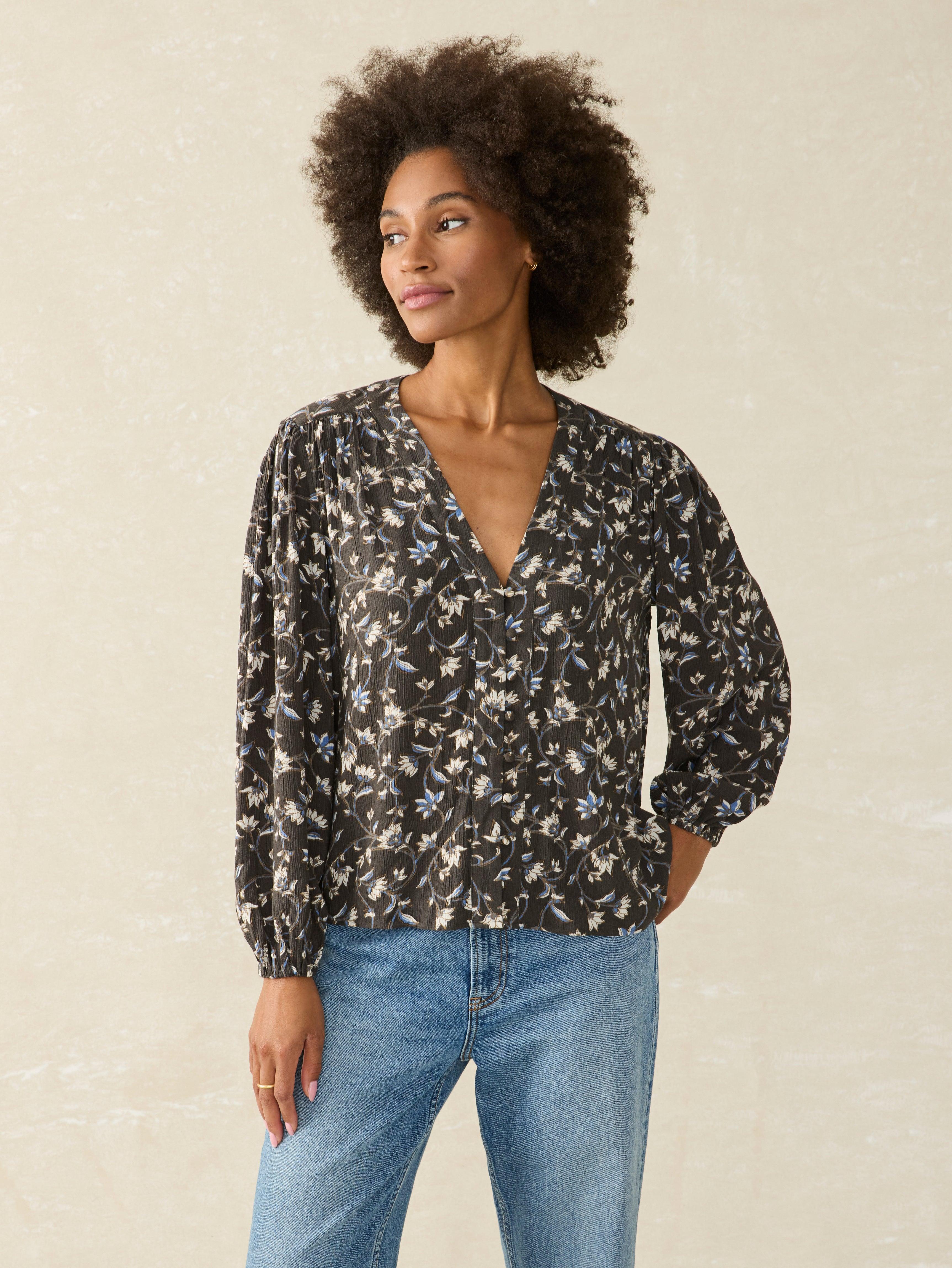 Dakota Blouse - Blue Jasmine Floral Female product image