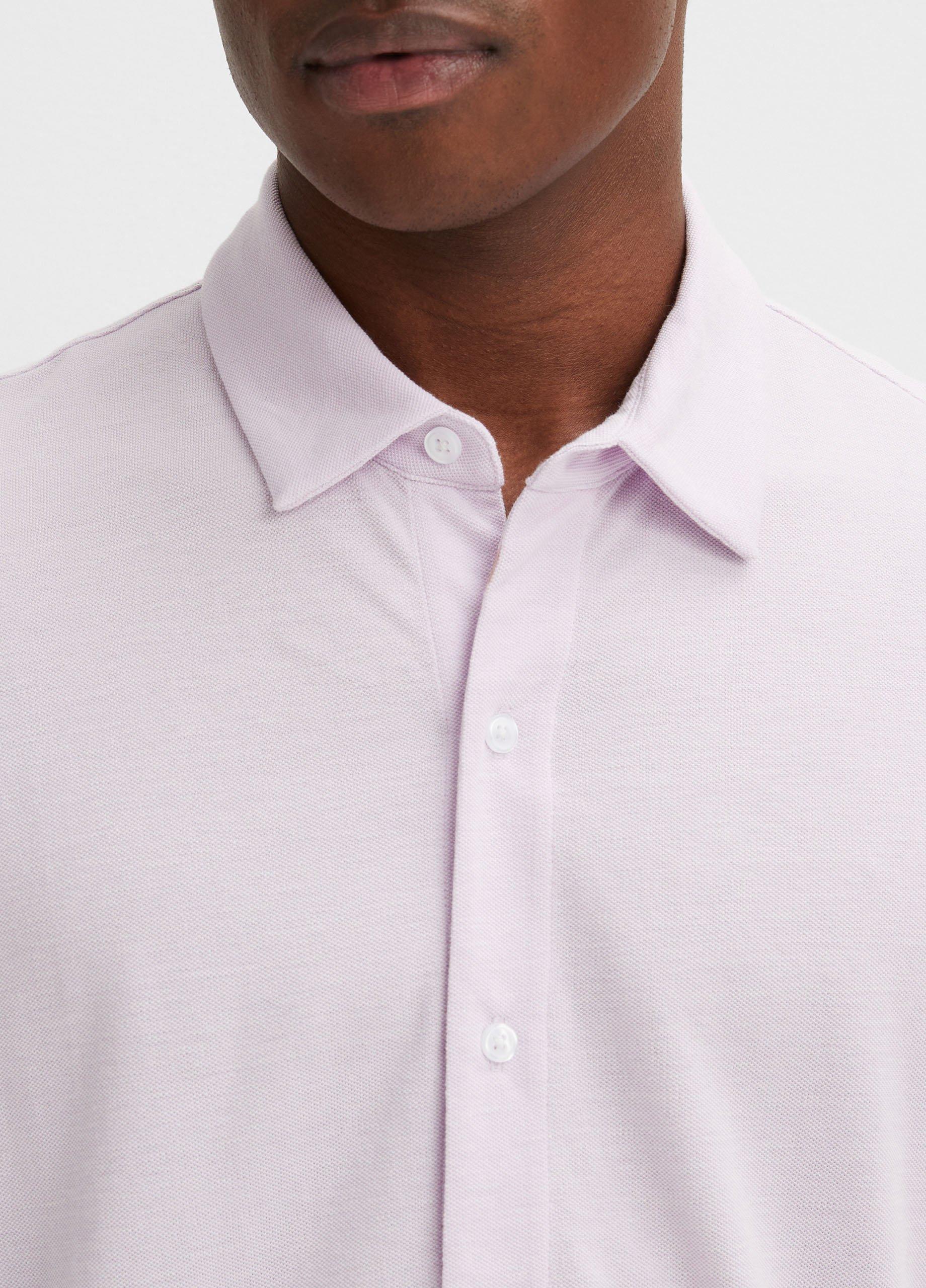 Cotton Piqué Button-Front Shirt Product Image