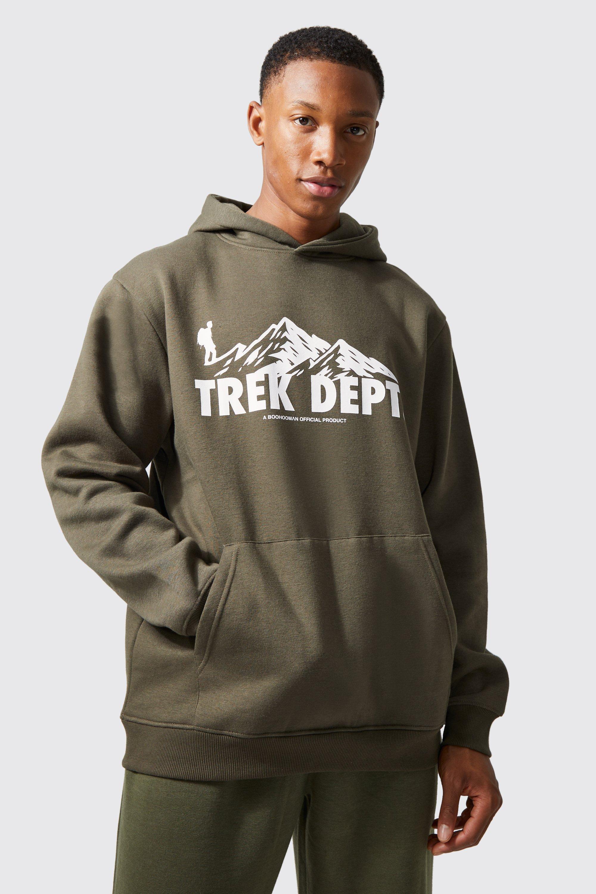 Active Trek Oversized Graphic Hoodie | boohooMAN USA Product Image