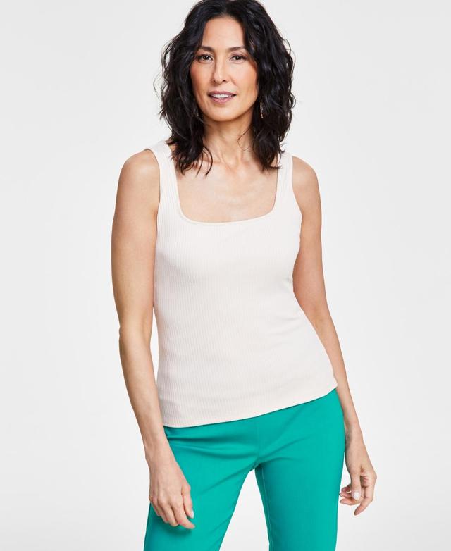 I.n.c. International Concepts Womens Square Neck Rib Tank, Created for Macys Product Image