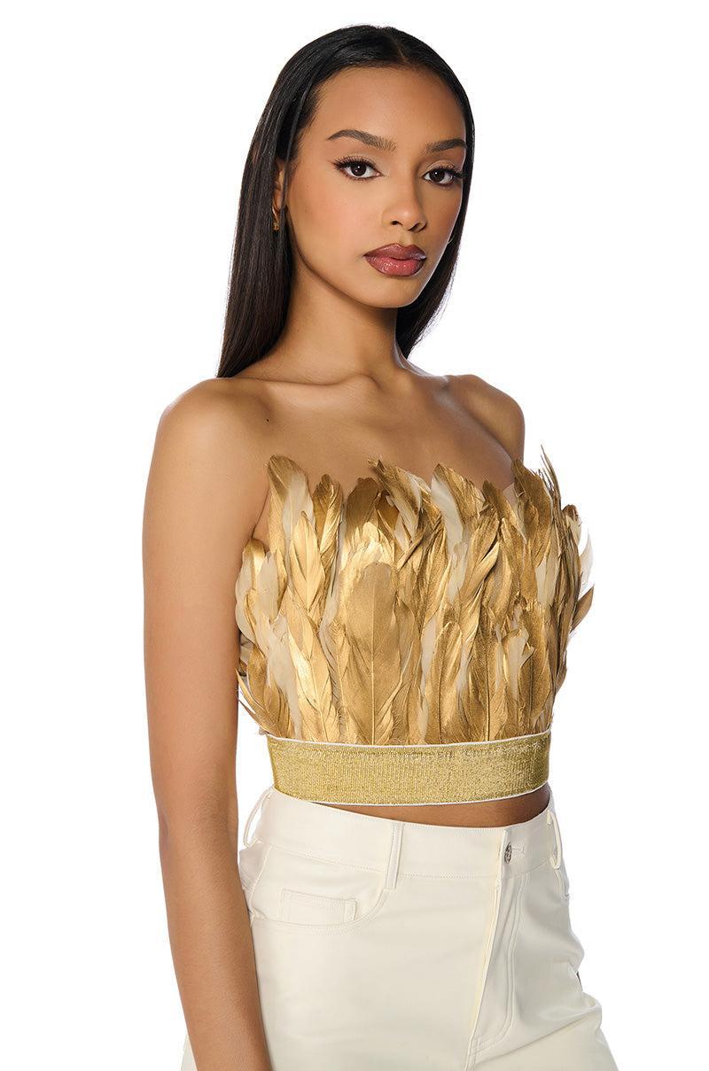 FLY AWAY FEATHER TUBE TOP Product Image