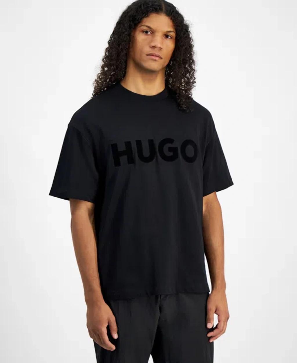 Hugo Boss Mens Oversized Fit Short Sleeve Crewneck Logo T-Shirt Product Image