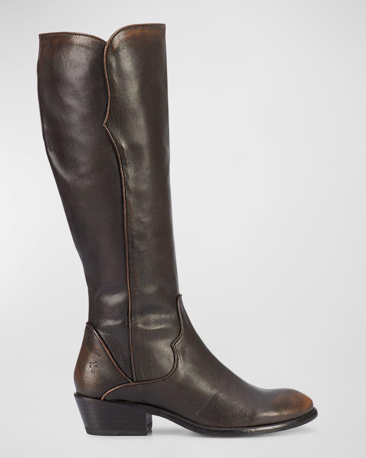 Carson Leather Piping Tall Boots Product Image