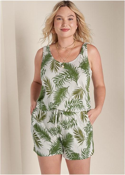 Palm Printed Romper Product Image