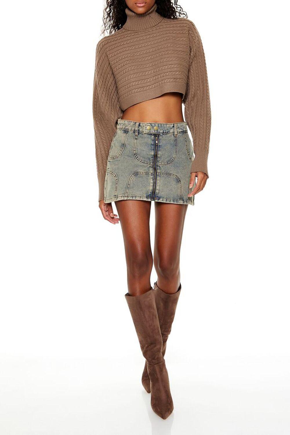 Cropped Turtleneck Sweater | Forever 21 Product Image