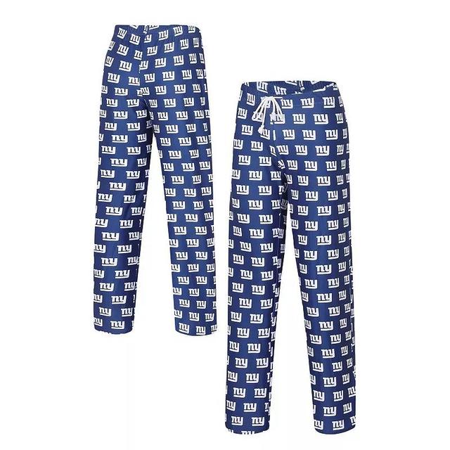 Womens Concepts Sport Royal New York Giants Gauge Allover Print Sleep Pants Product Image