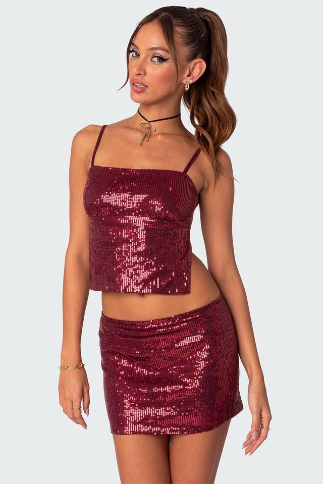 Cosmo Open Back Sequin Top Product Image