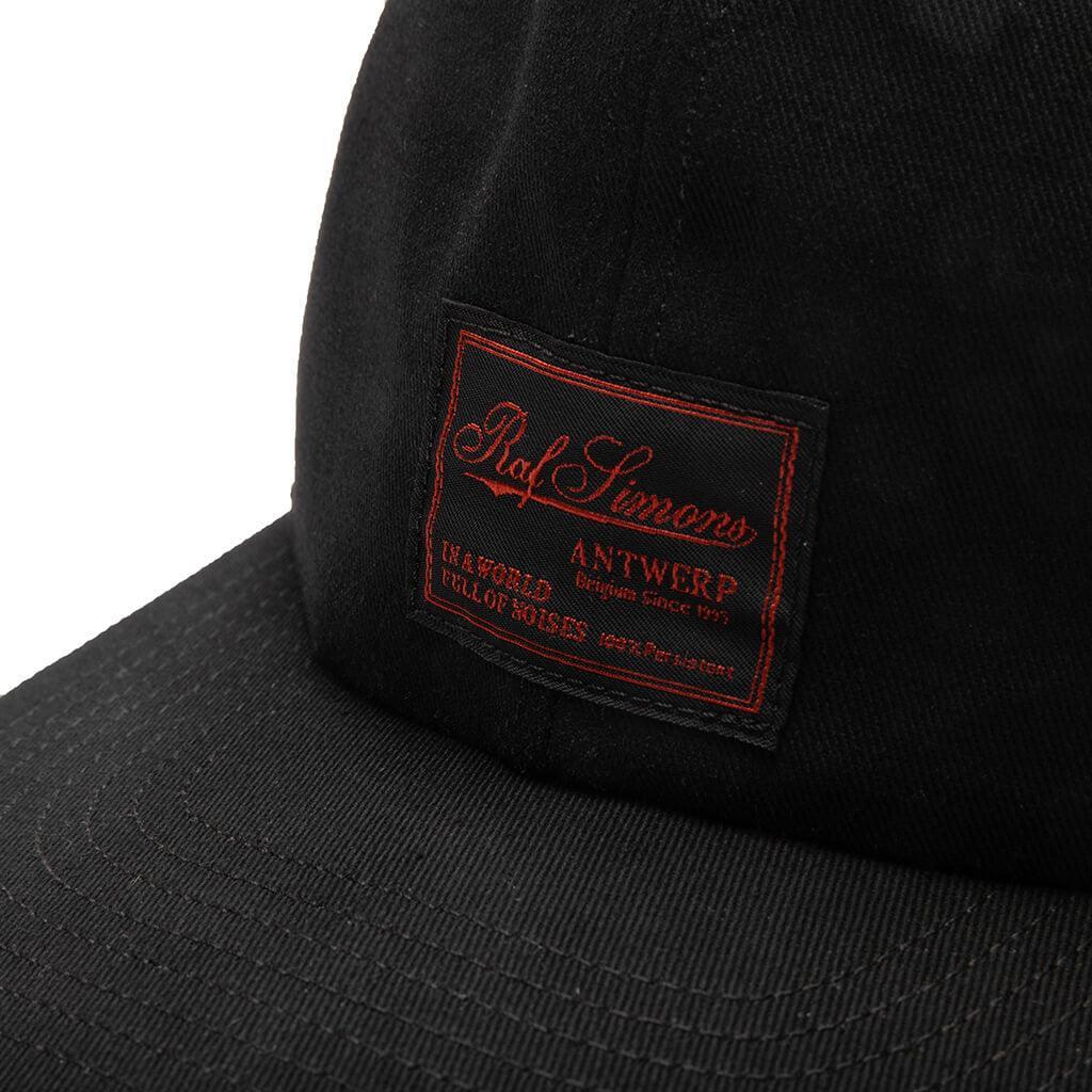 Cap with Embroidered Logo and Label - Black Male Product Image