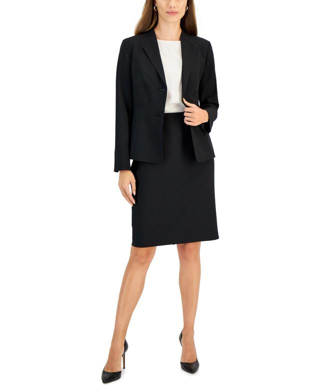 Le Suit Petite Two-Button Jacket & Pencil Skirt Suit Product Image