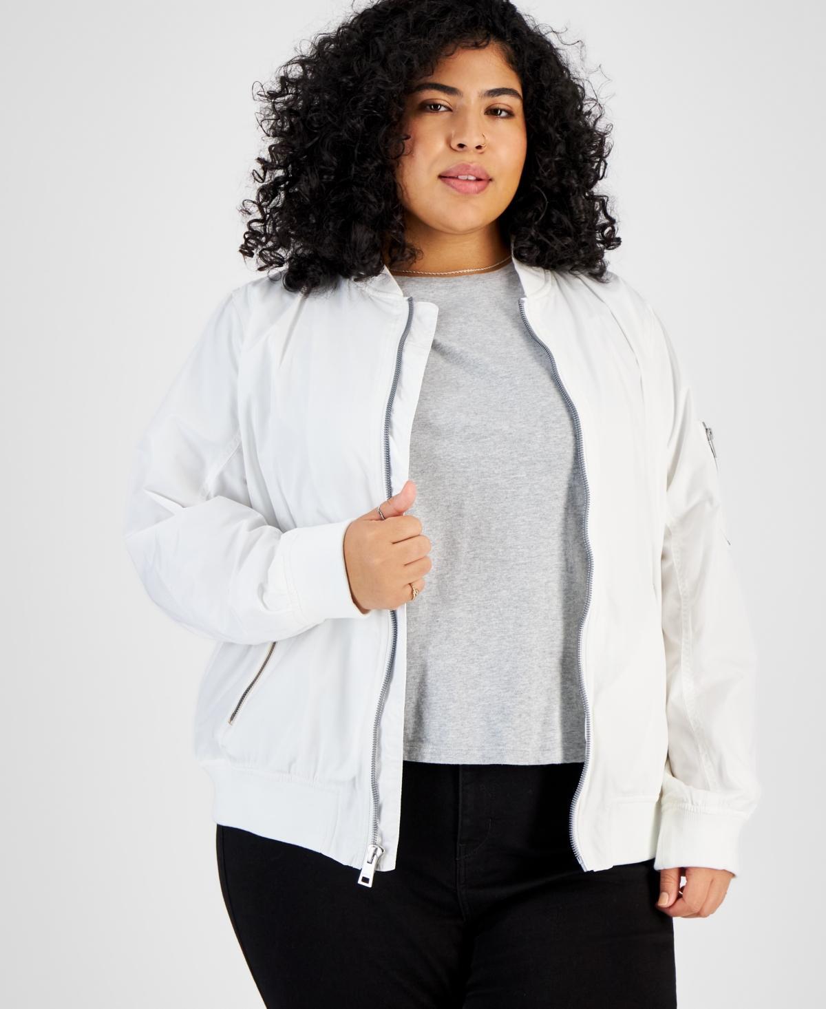 Plus Size Levis Newport Classic Bomber Jacket, Womens Lt Orange Product Image