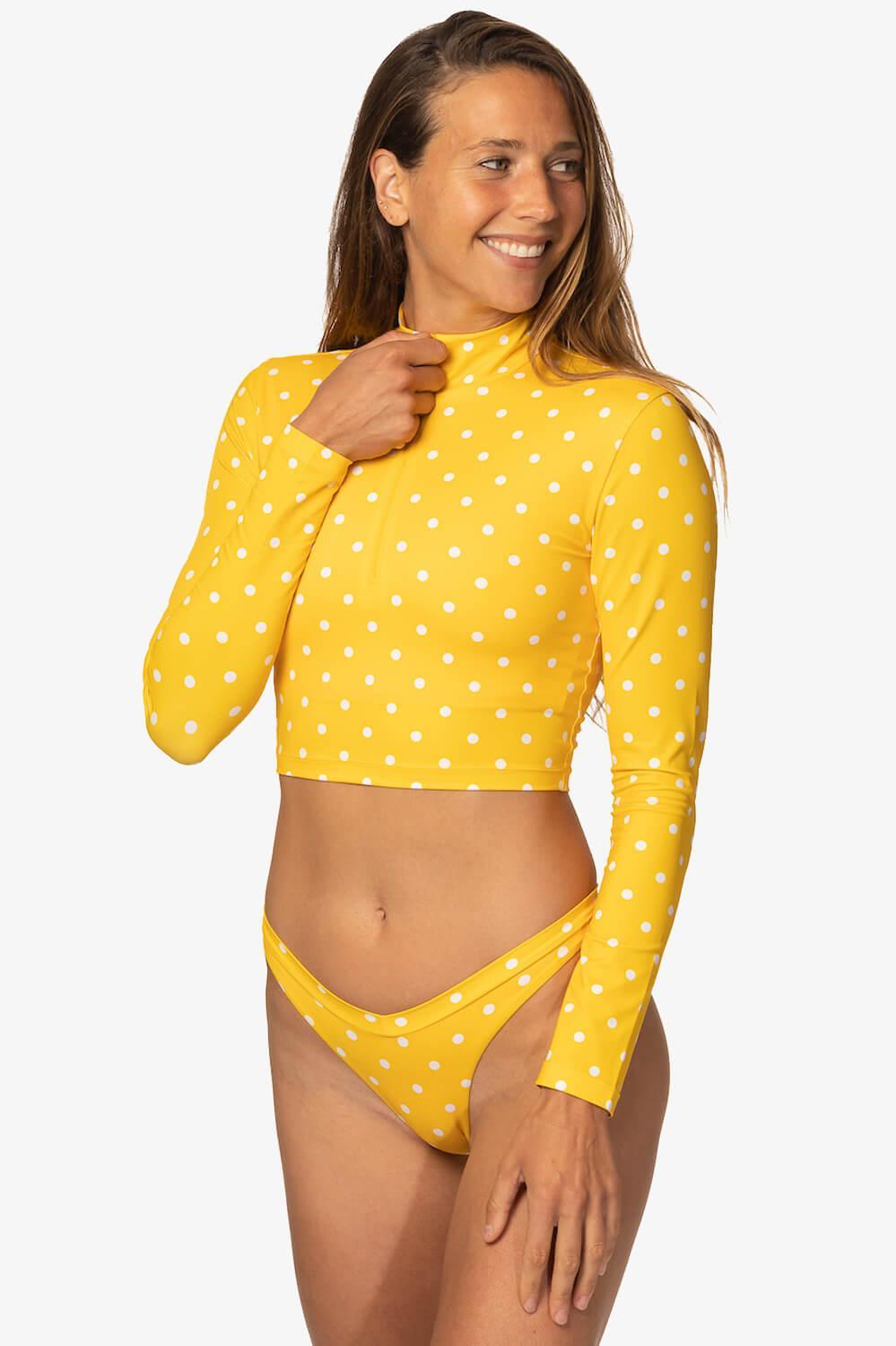 Tofino Long Sleeved Crop 1/4 Zip-up Rashie - Itsy Bitsy Female Product Image