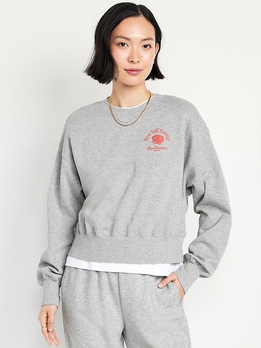 SoComfy Graphic Drop-Shoulder Crew-Neck Sweatshirt Product Image