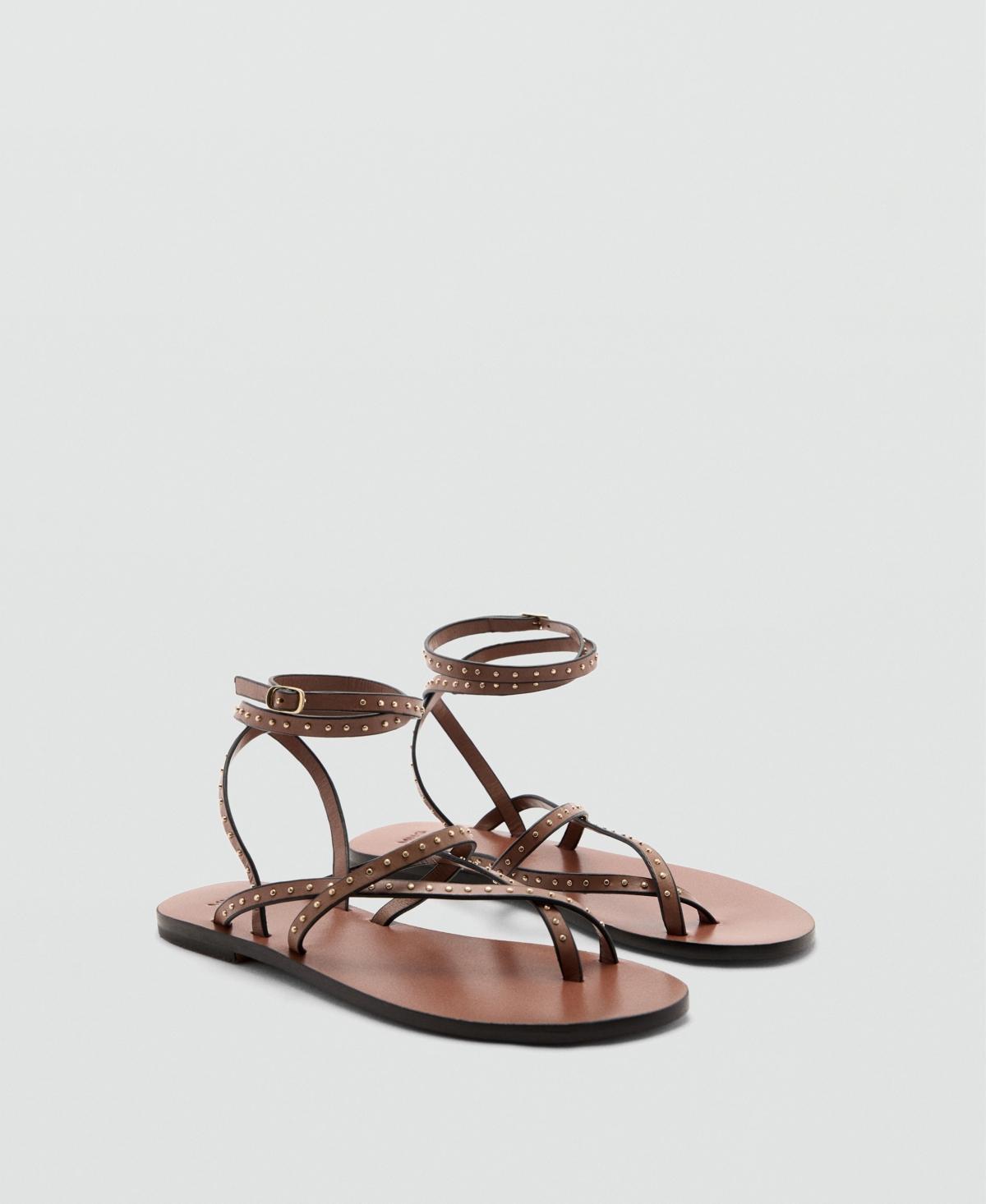 Mango Womens Leather Straps Sandals product image