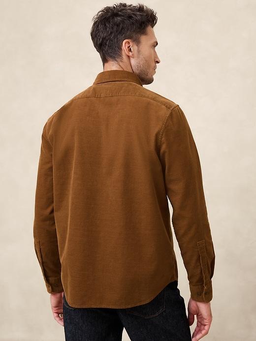 Slim Textured Corduroy Shirt Product Image