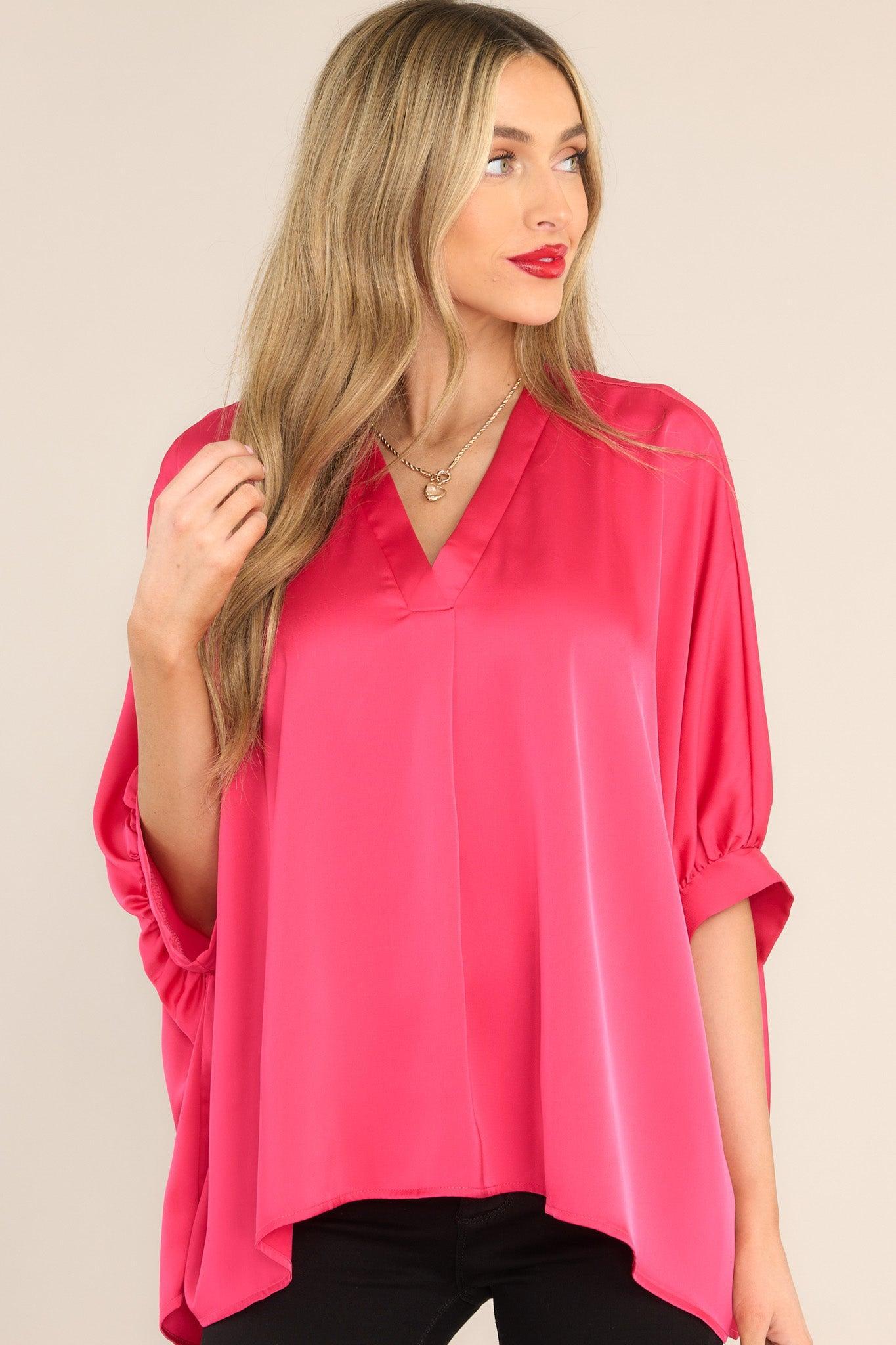 Fun And Flirty Fuchsia Top Product Image