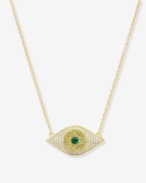 Green Evil Eye Necklace - Gold|Emerald Product Image