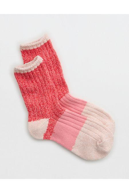 Aerie Colorblock Marled Crew Socks Women's Product Image