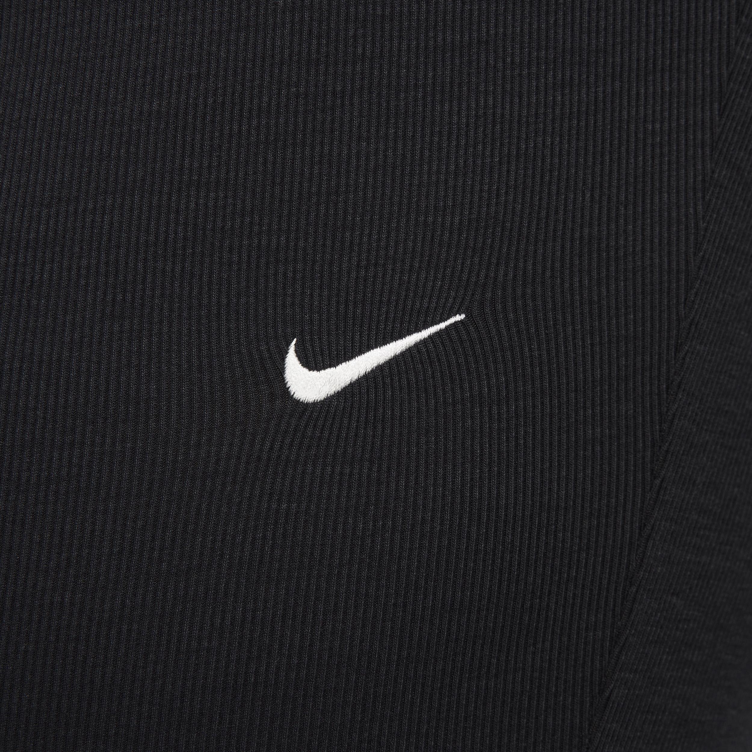 Women's Nike Sportswear Chill Knit Tight Mini-Rib Flared Leggings (Plus Size) Product Image