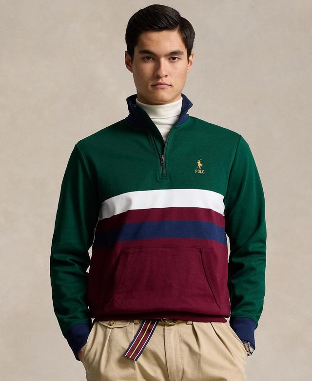 Colorblock Polo In Moss Agate Multi Product Image