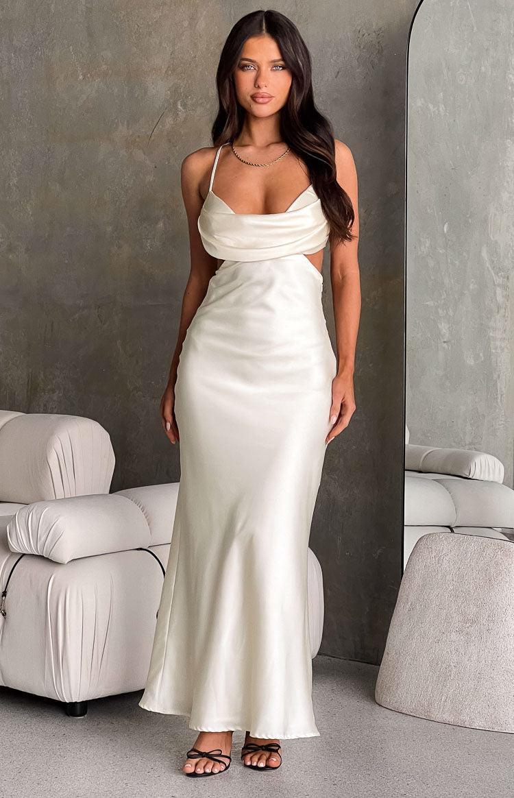 Taleah Cream Cut Out Maxi Dress Product Image