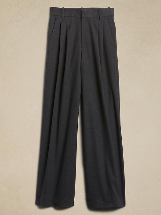 Wide-Leg Flannel Trouser Product Image