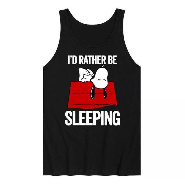 Mens Peanuts Snoopy Id Rather Be Sleeping Graphic Tank Top Product Image