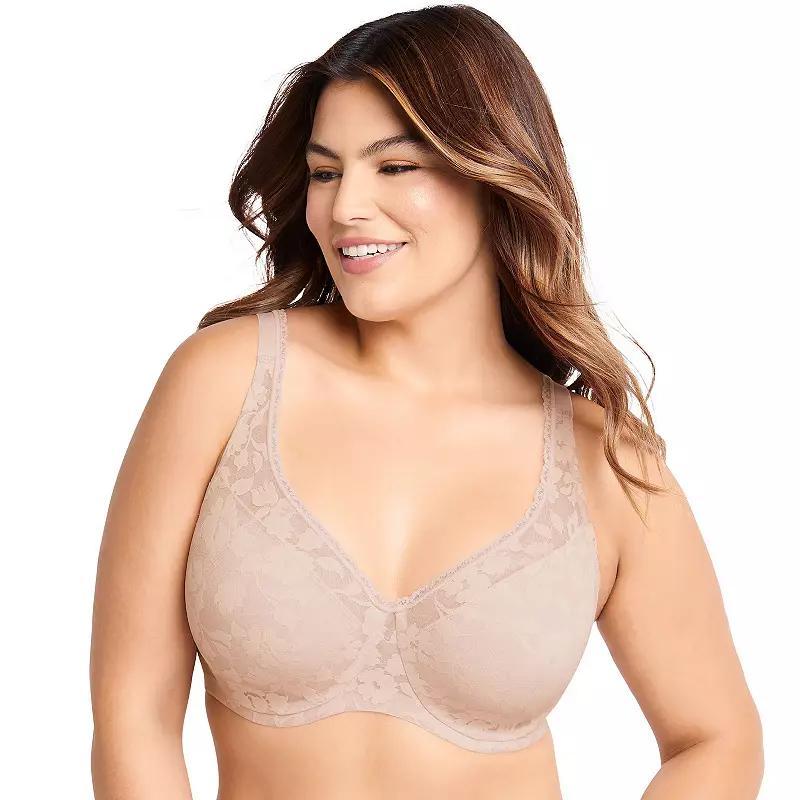 Bali Passion for Comfort Smooth Lace Underwire Bra DF6590, Womens Med Blue Product Image