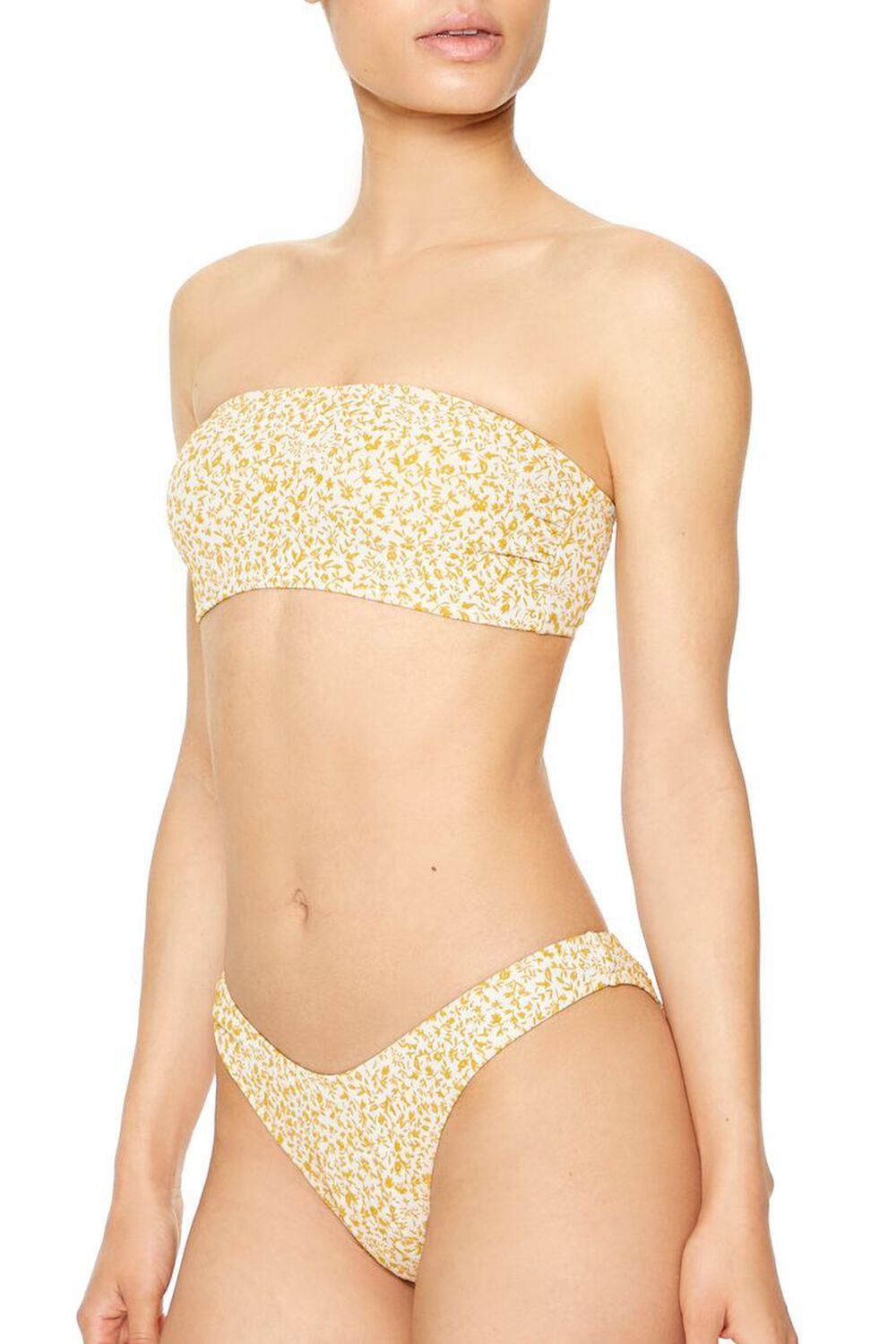 Jacquard Floral High-Leg Bikini Bottoms | Forever 21 Product Image