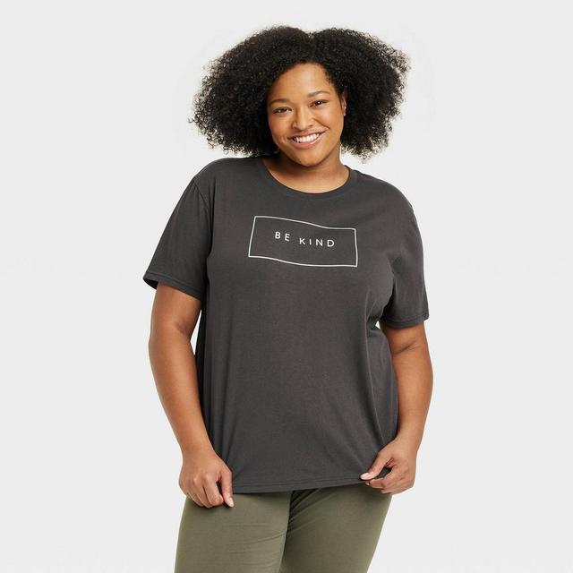 Womens Plus Size Be Kind Short Sleeve Graphic T-Shirt Product Image