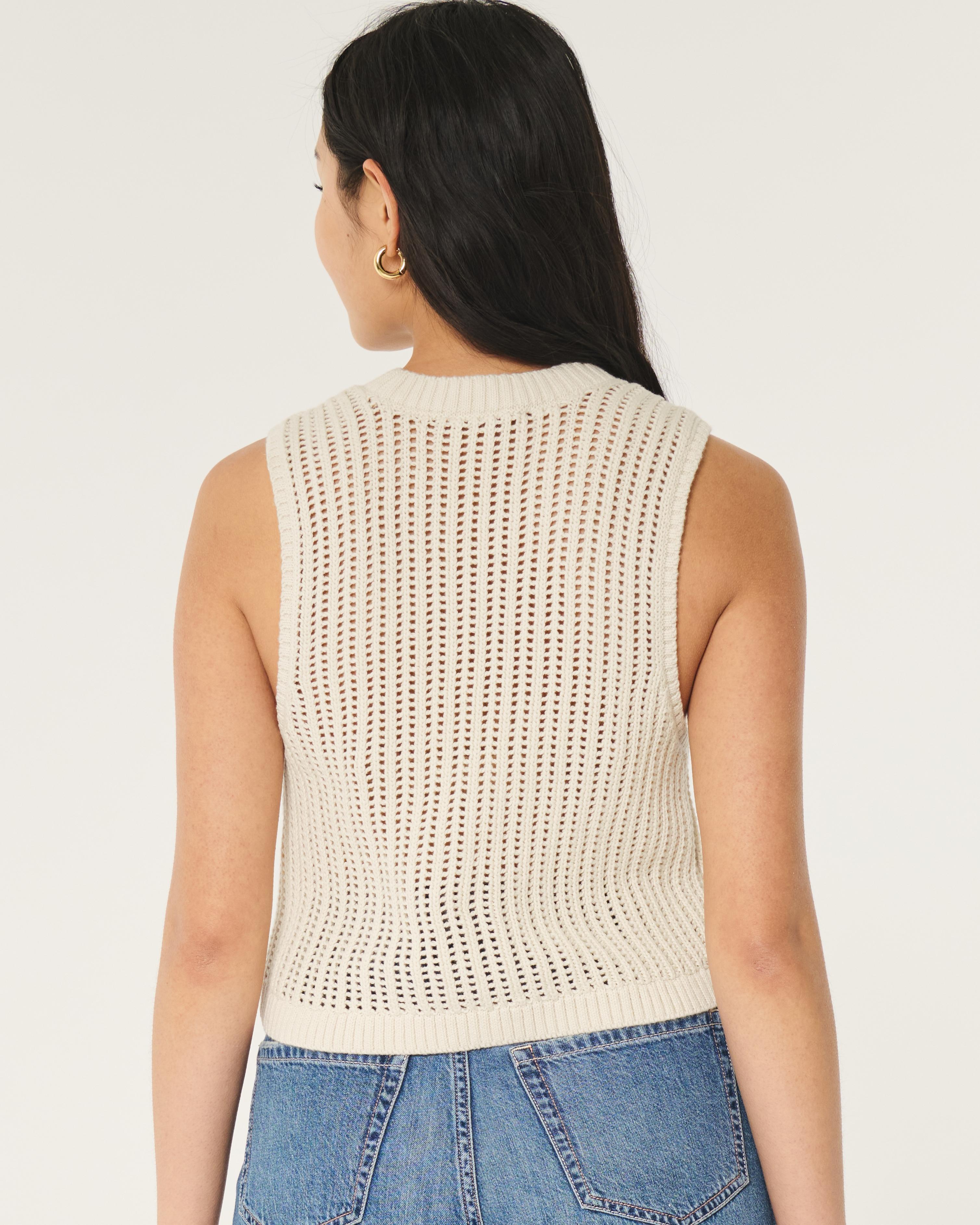 Easy Crochet-Style High-Neck Tank Product Image