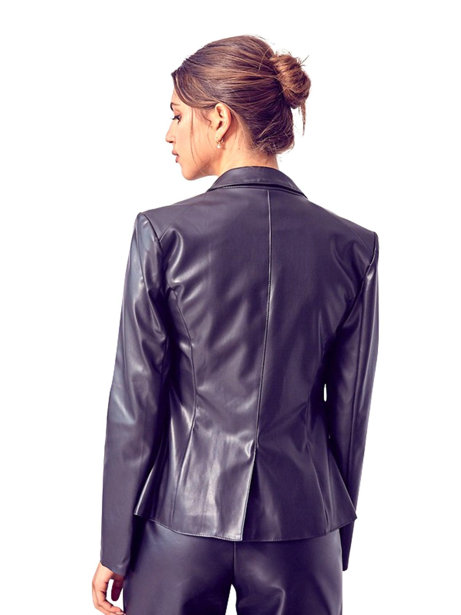 Do + Be Faux Leather Blazer Product Image