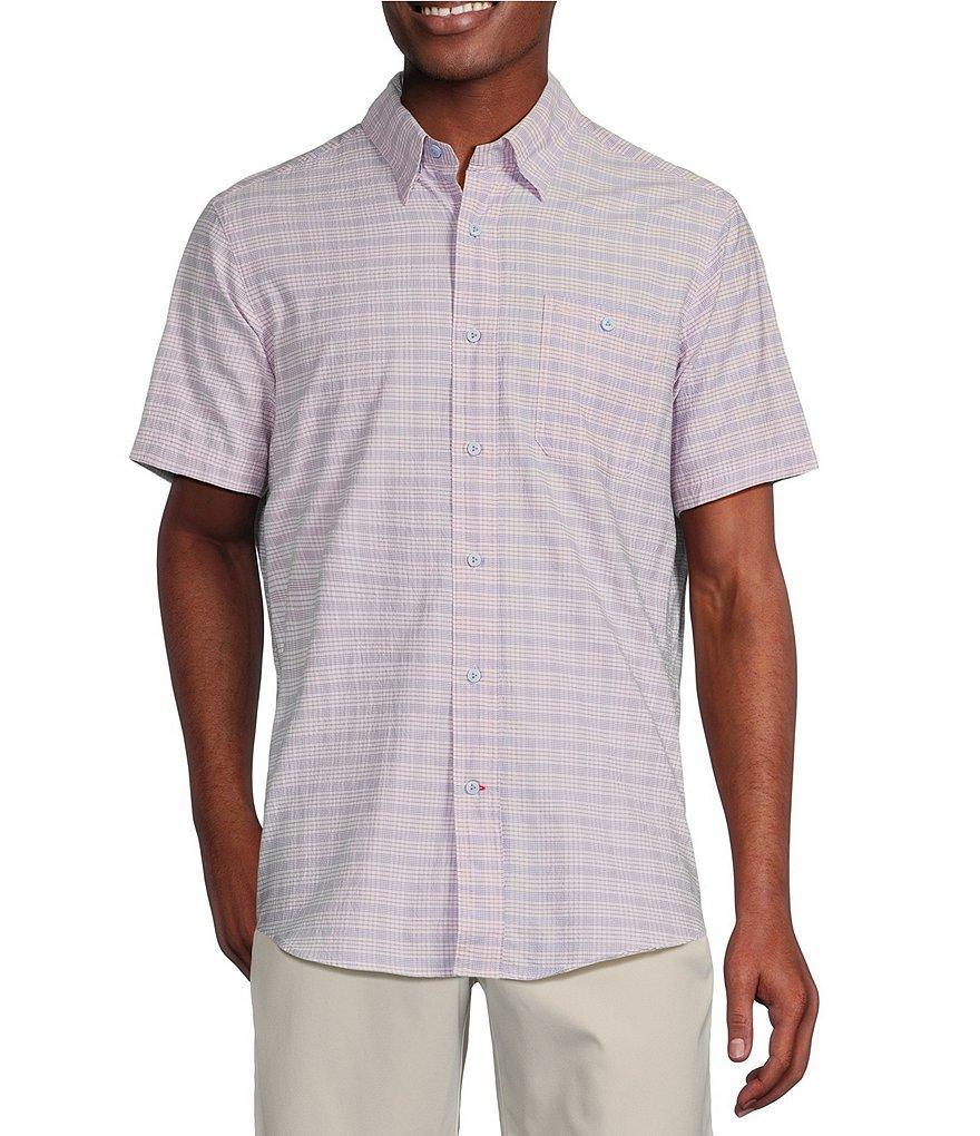 Cremieux Blue Label Performance Stretch Plaid Seersucker Short Sleeve Woven Shirt Product Image