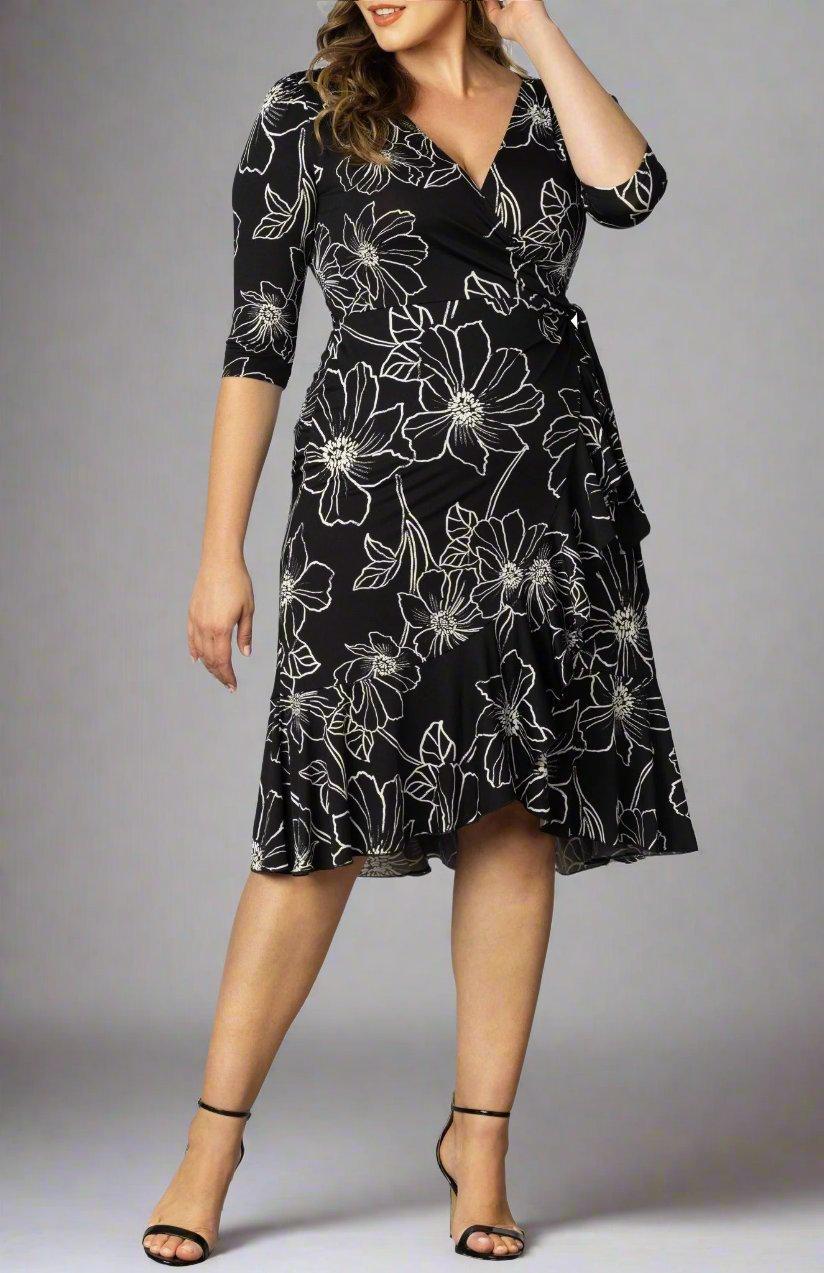 Flirty Flounce Wrap Dress - Plus Product Image