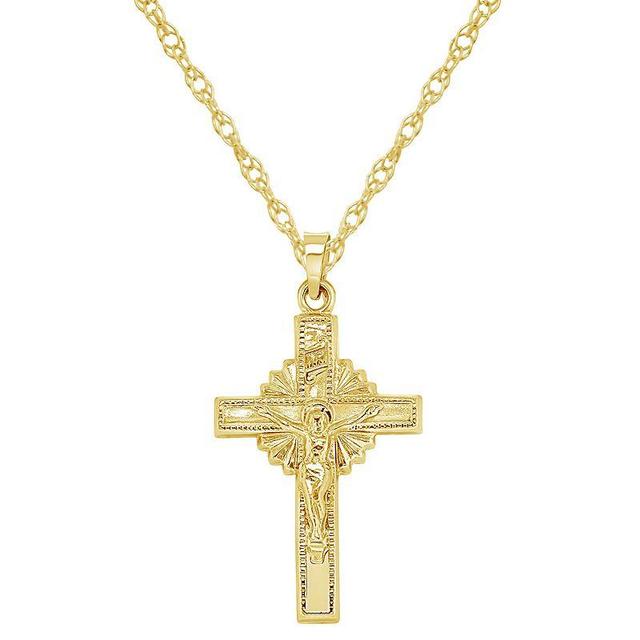 14k Gold Crucifix Pendant, Womens Product Image