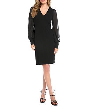 Karen Kane Chiffon Long Sleeve Dress Product Image
