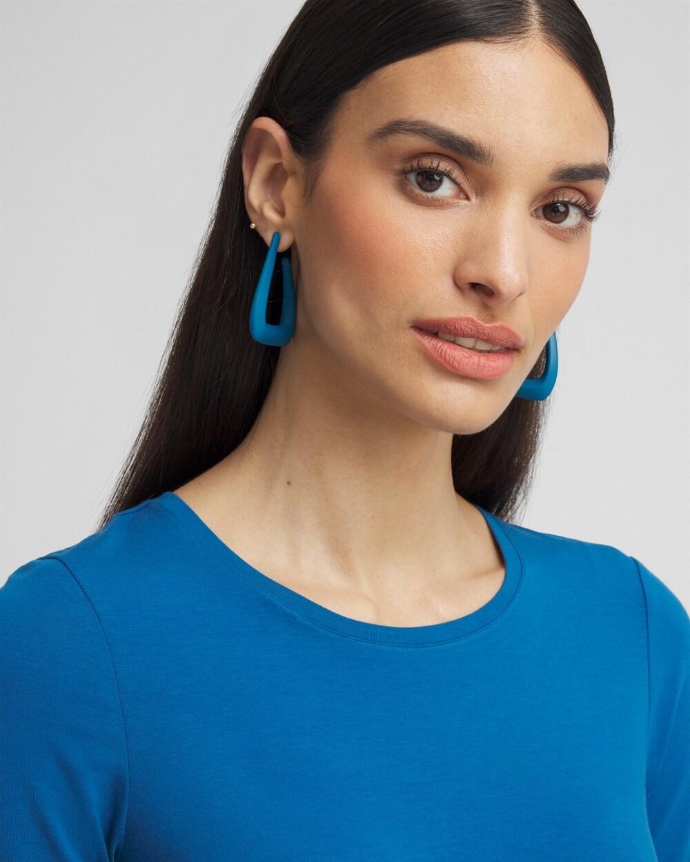 No Droop™ Blue Coated Hoops Product Image