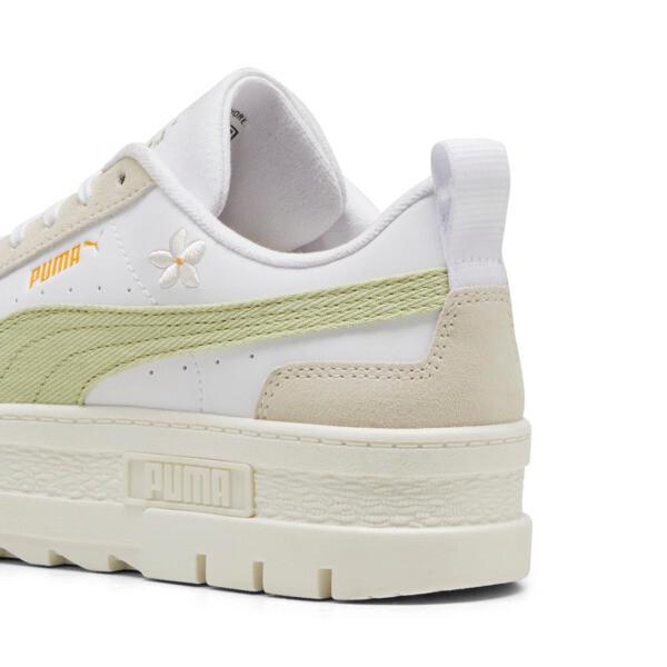 PUMA Mayze Embroidery Sneakers Women in White/Pistachio Green Product Image